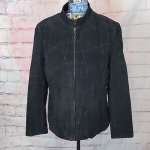 Luis alvear barcelona black leather jacket size L